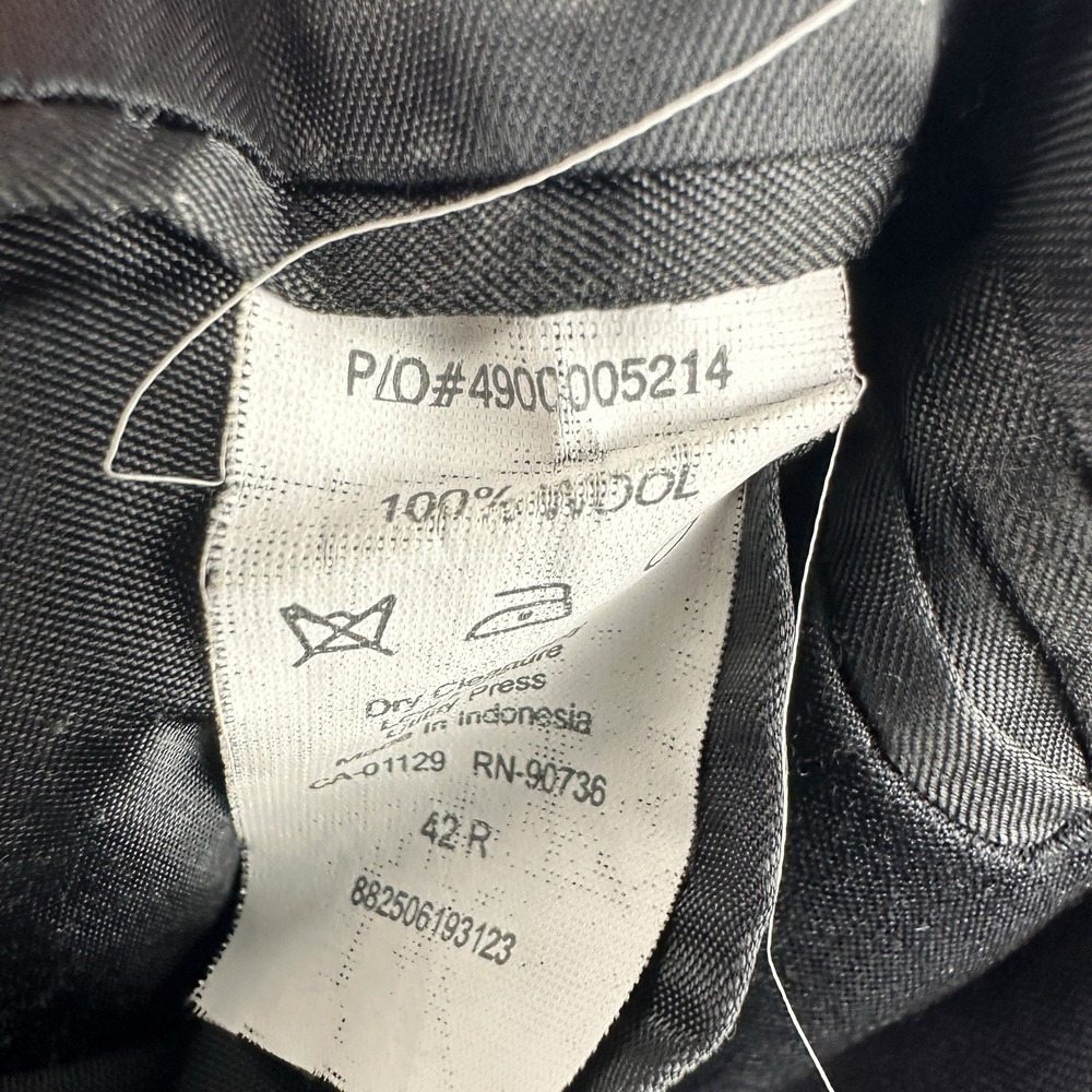 Chaps Men's Black Wool Blazer Jacket Size 42R Classic 2-Button Sport‎ Coat* - Picture 11 of 11